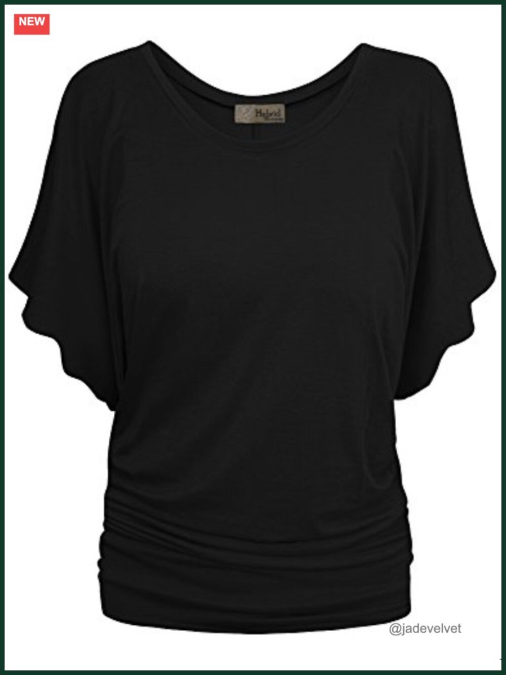 Women's Boat Neck Dolman Shirt Lightweight Stretchable 95% Rayon 5% Spandex